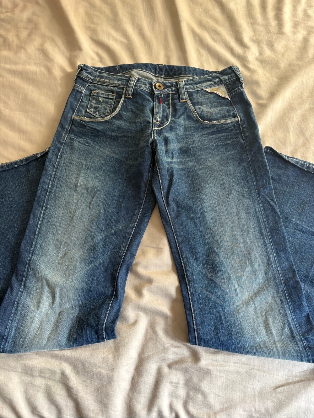 Vintage Deadstock Replay Blue Washed Low Rise Denim Jeans